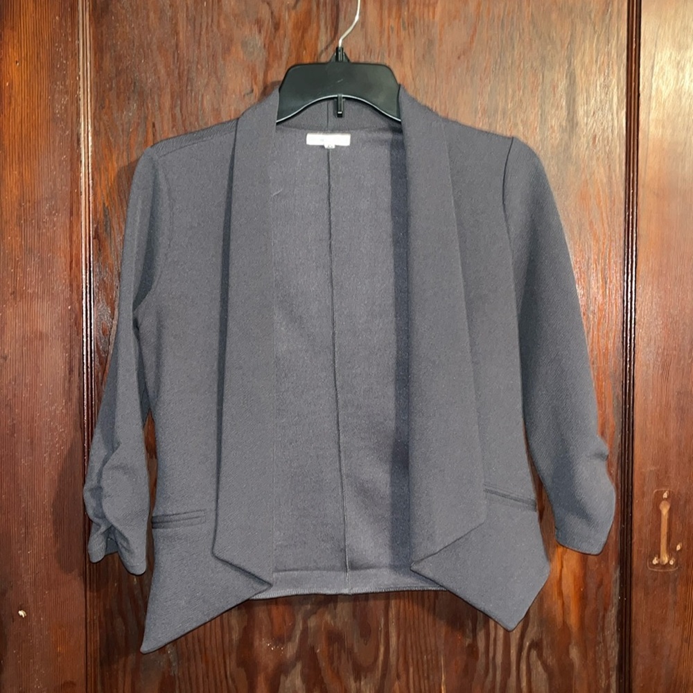 Blazer in Gray 3/4 Sleeves from Maurice’s, XS